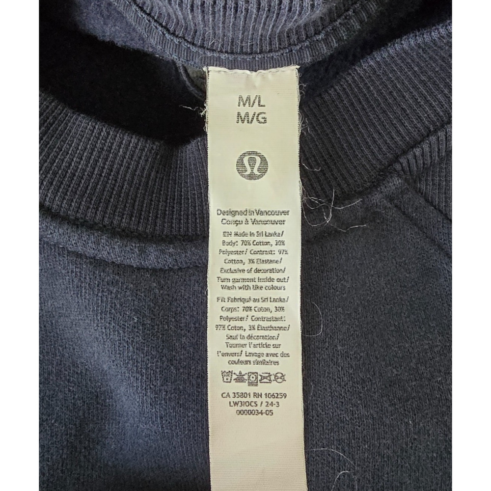 Lululemon Scuba Oversized Pullover Women's M / L Navy Blue - Picture 3 of 12